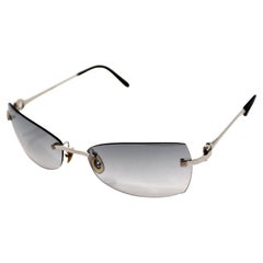Occhiali da sole senza montatura con lenti graduate Cartier Vintage