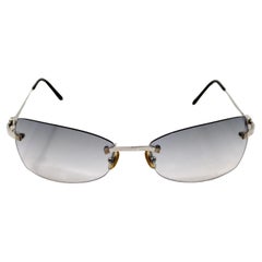 Occhiali da sole senza montatura con lenti graduate Cartier Vintage