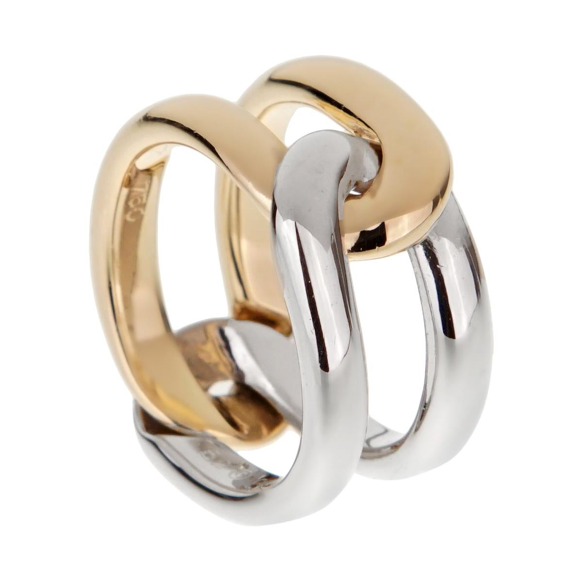 Cartier Vintage Interlocking Gold Band Ring