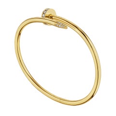 Cartier Vintage Juste Un Clou Diamond Gold Nail Bracelet