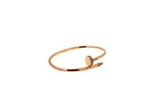 Cartier Vintage Juste Un Clou Diamond Nail 18K Rose Gold Classic Bangle Bracelet
