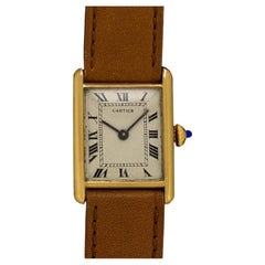 Cartier Vintage Ladies Tank Mechanical French Market Watch - Solid 18K Gold
