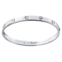 Cartier Vintage Large Love Bracelet 18k white Gold with Box and Screwdriver