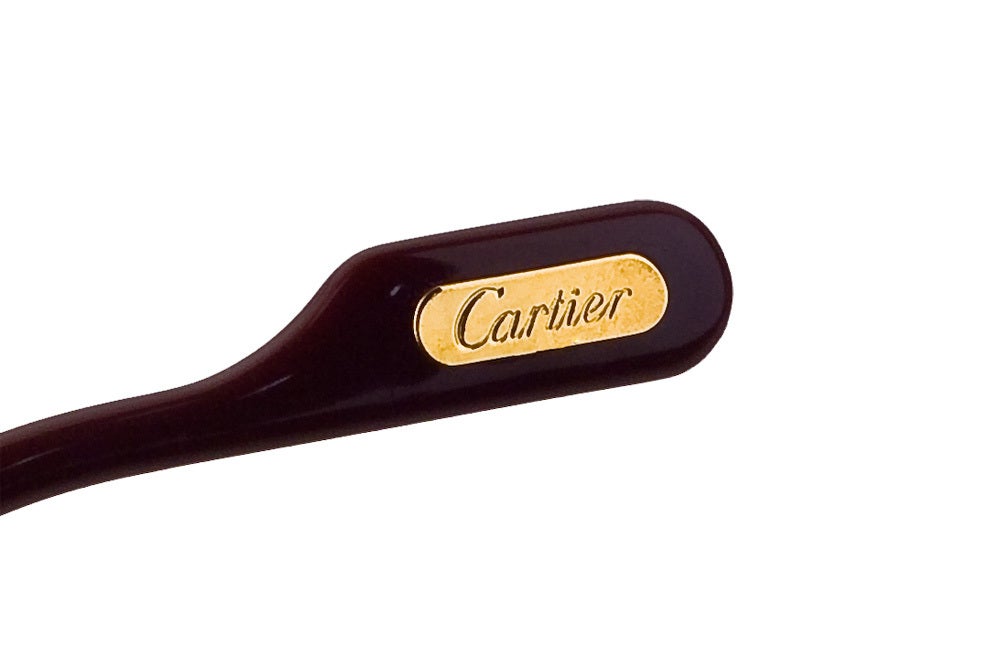 Brown Cartier Vintage Large Vendome Sunglasses  For Sale