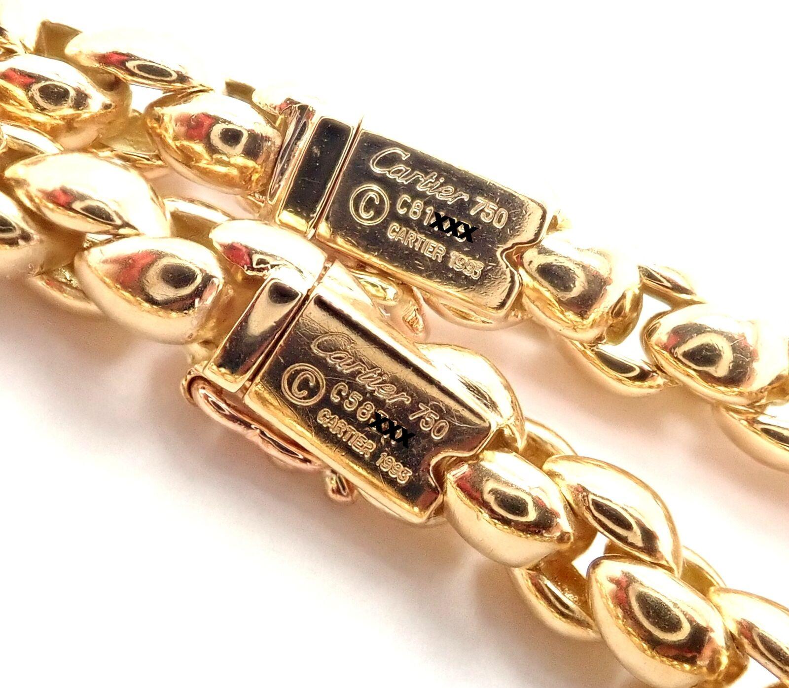 Cartier Vintage Link Chain Necklace and Bracelet Set In Excellent Condition For Sale In Holland, PA