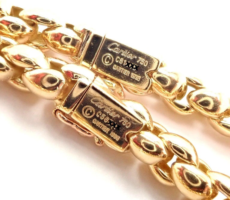 Cartier Vintage Link Chain Necklace and Bracelet Set at 1stDibs