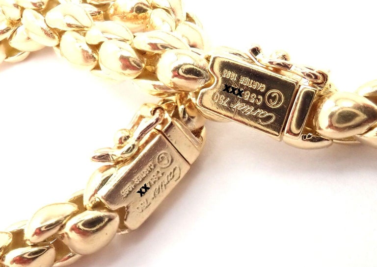 Cartier Vintage Link Chain Necklace and Bracelet Set at 1stDibs