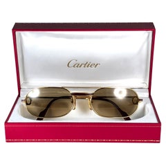 Cartier Vintage Louis Laque De Chine Medium 53mm France Sunglasses 