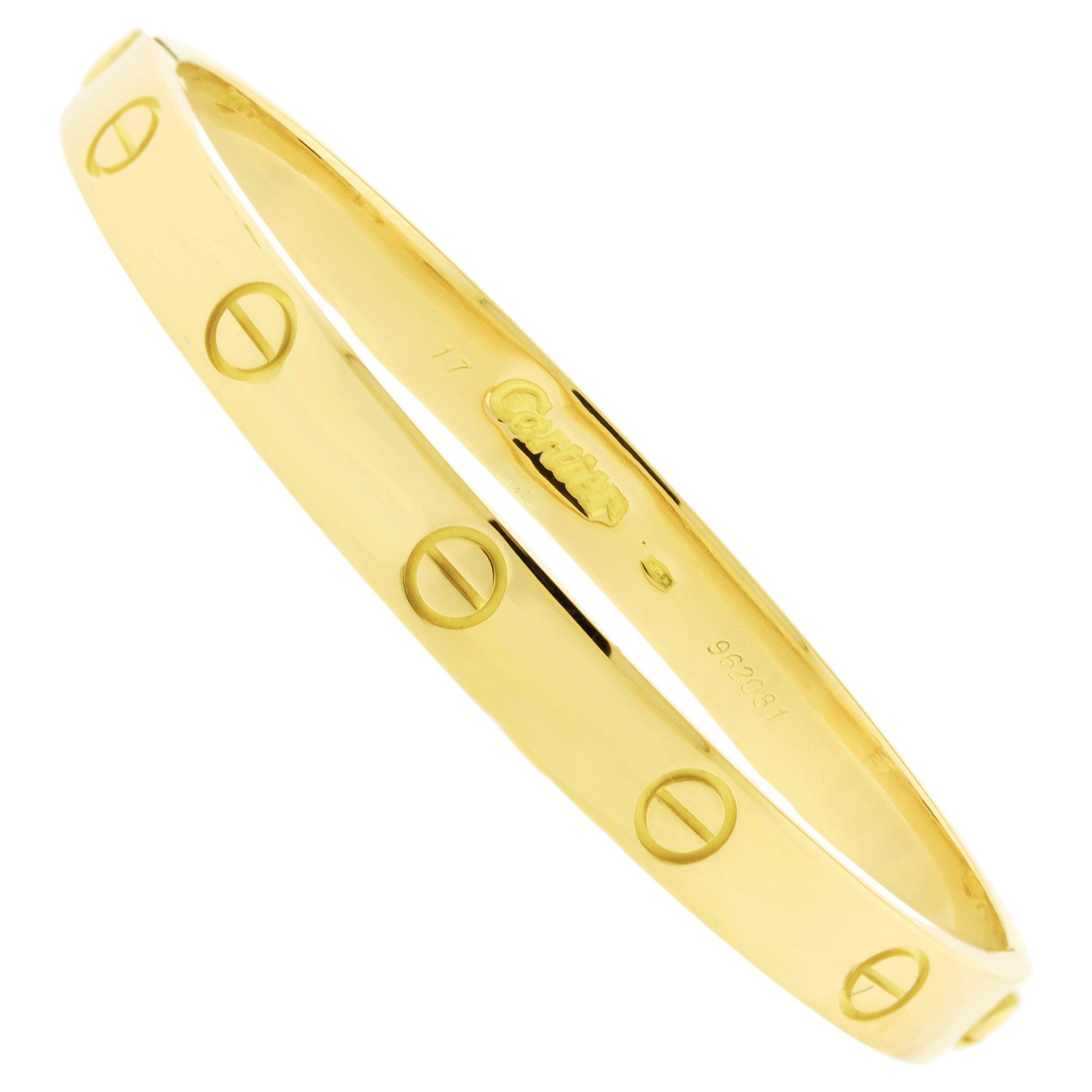 Cartier Vintage Love Bracelet size 17