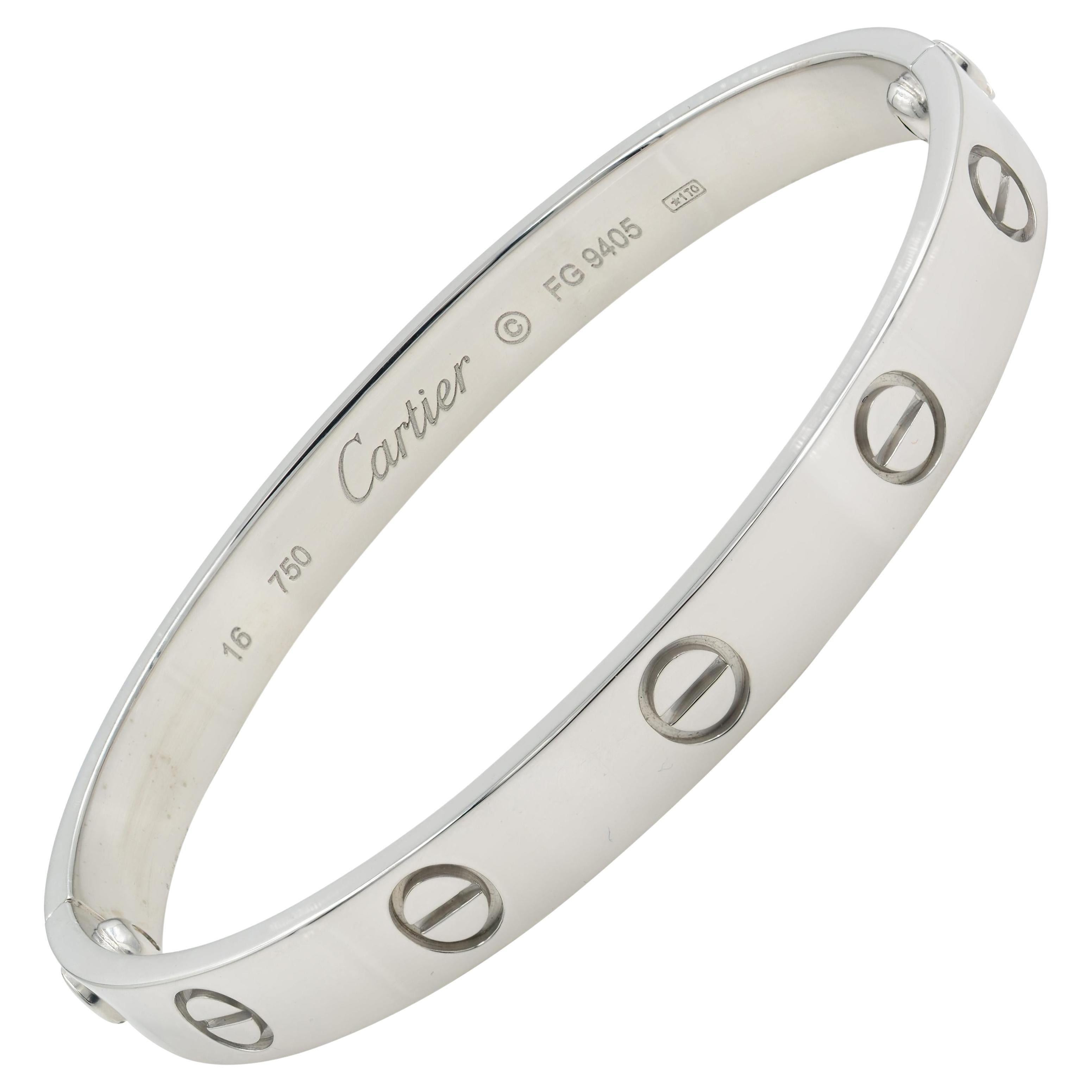Cartier Love Bracelet White Gold Diamonds