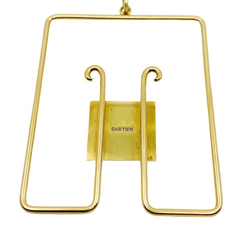 Pince à billets vintage de Cartier Pendentif en or 18k Excellent état - En vente à Beverly Hills, CA