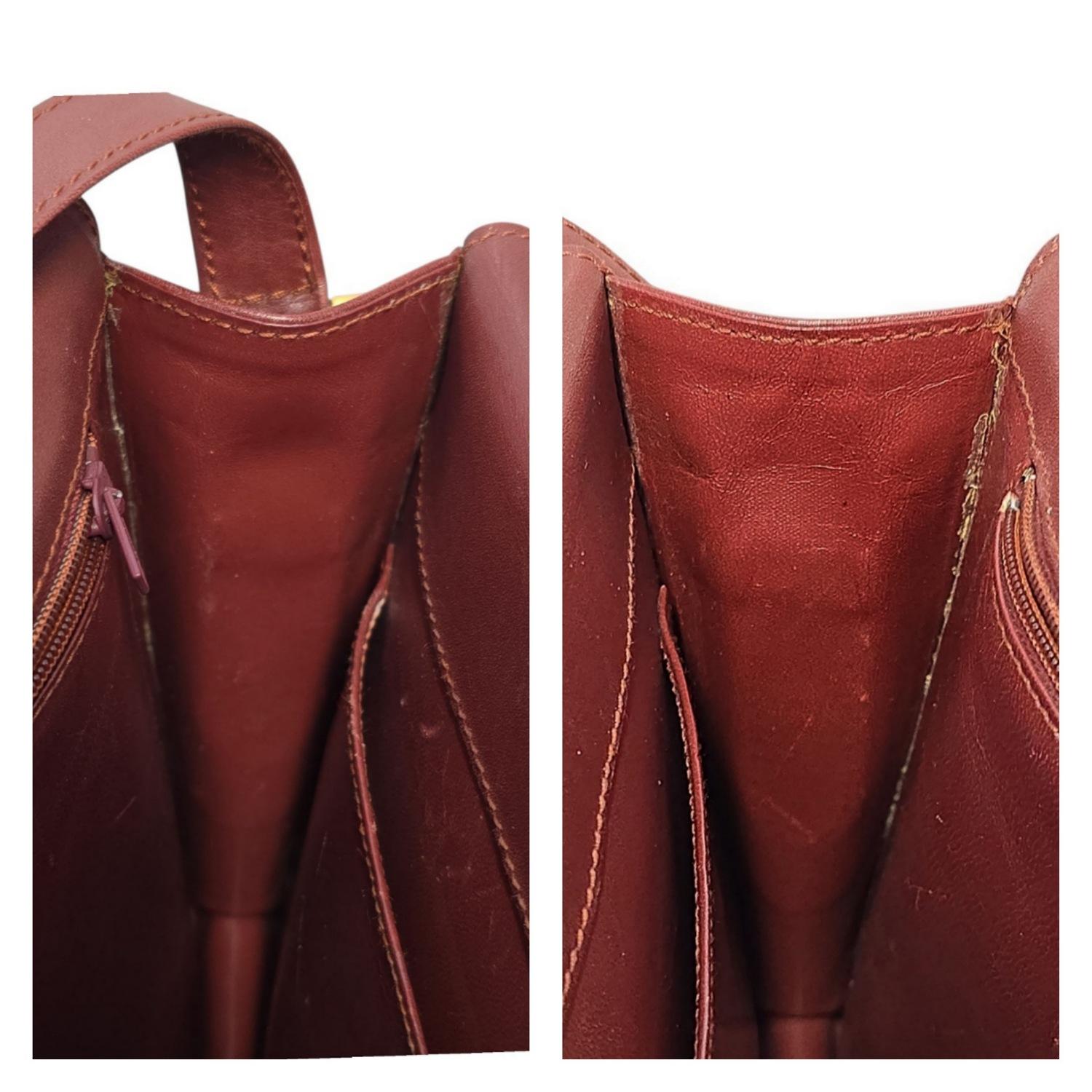 Cartier Vintage Must de Calfskin Envelope Messenger Bag For Sale 5