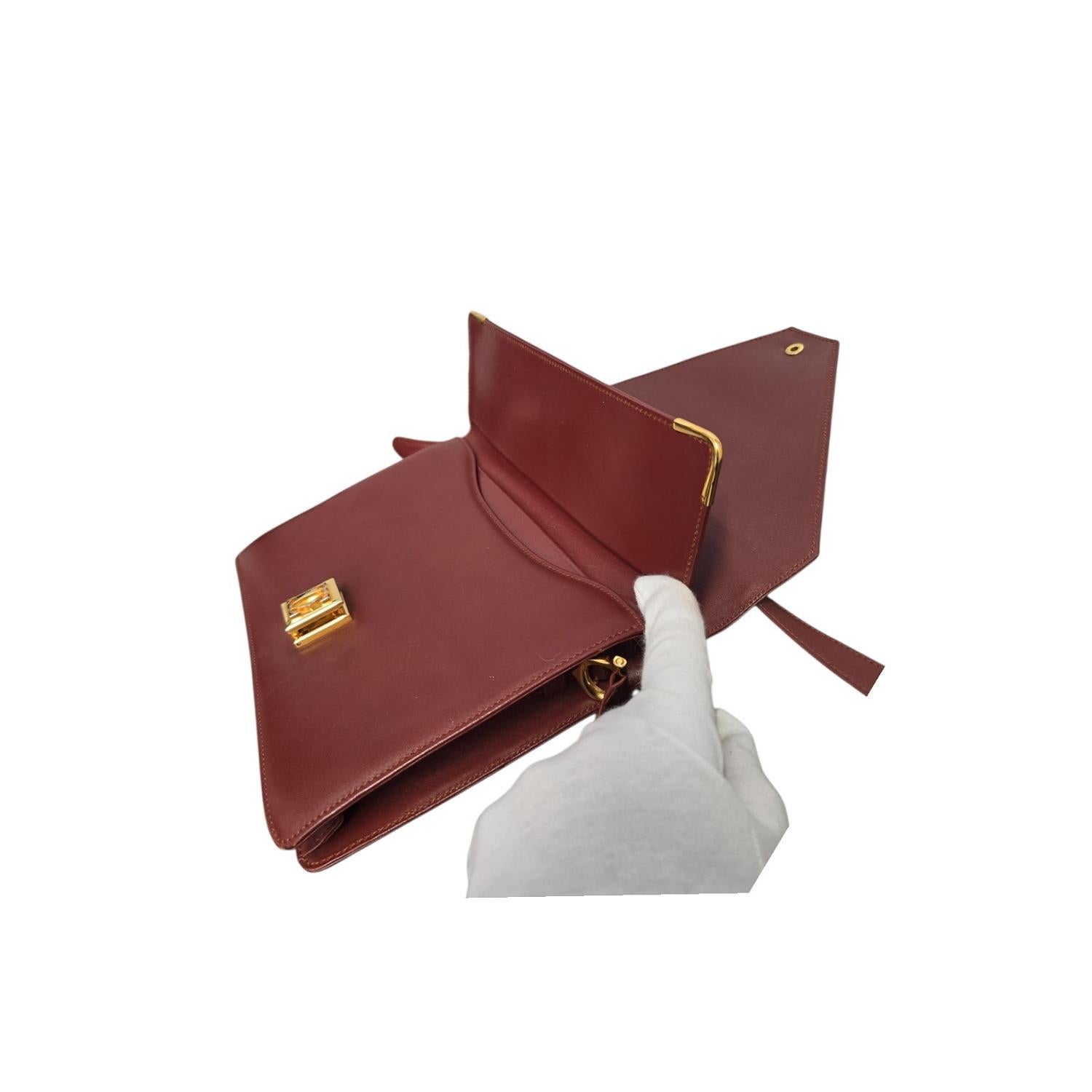 Cartier Vintage Must de Calfskin Envelope Messenger Bag For Sale 6