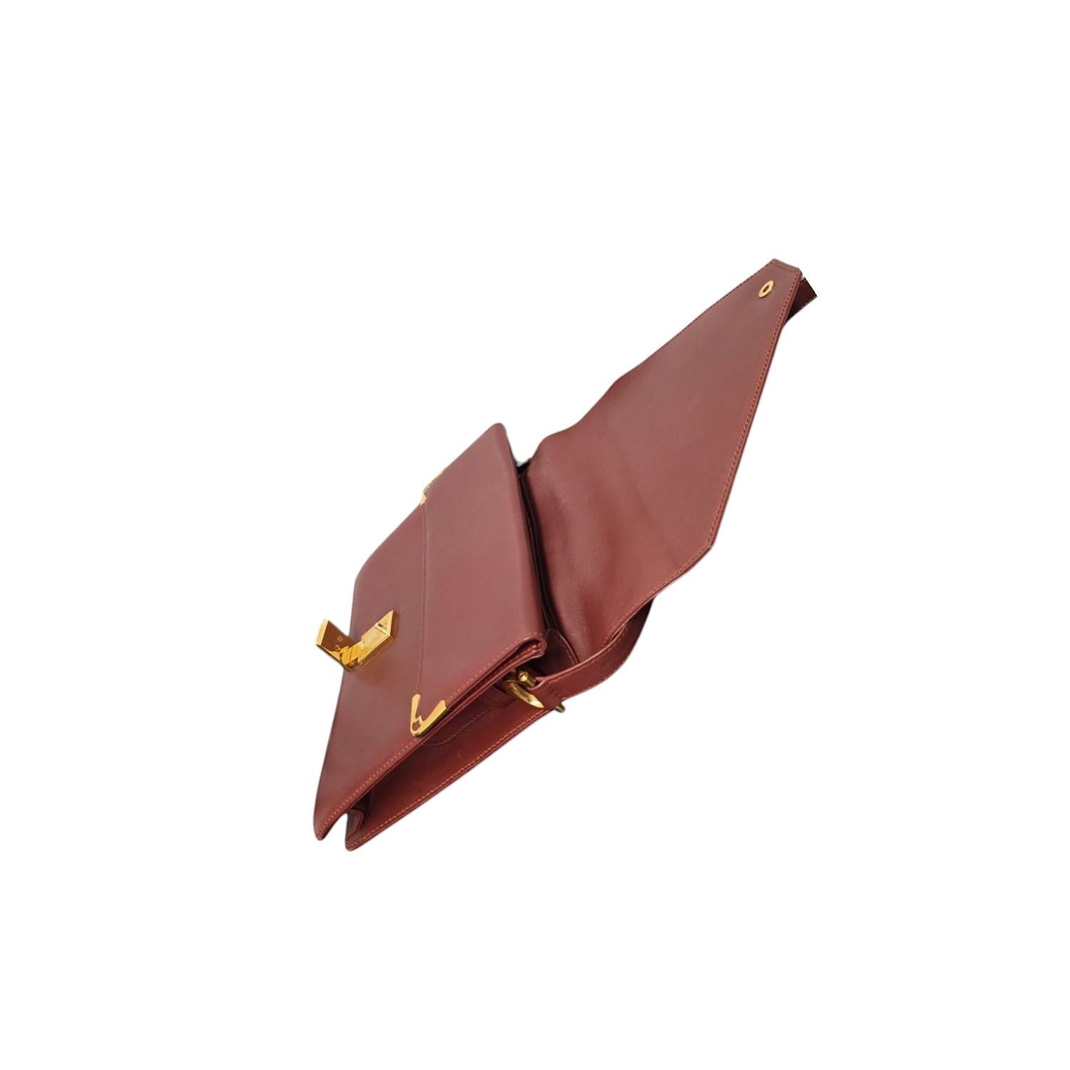 Cartier Vintage Must de Calfskin Envelope Messenger Bag For Sale 7