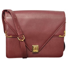 Cartier Vintage Must de Calfskin Envelope Messenger Bag