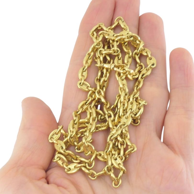 Collier Vintage Cartier Or 18k Mariner Link Chain en vente 6
