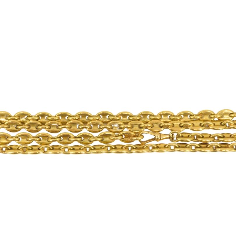 Collier Vintage Cartier Or 18k Mariner Link Chain Unisexe en vente