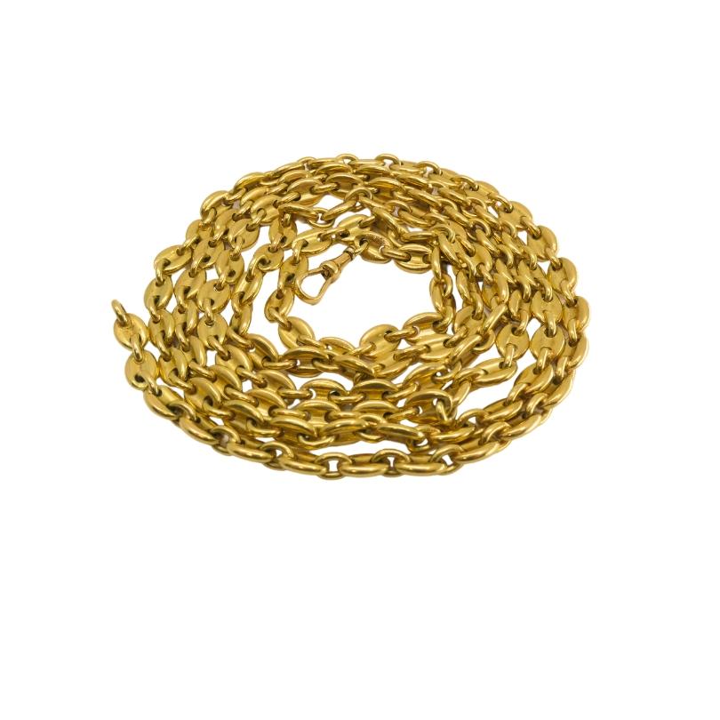 Collier Vintage Cartier Or 18k Mariner Link Chain en vente 1