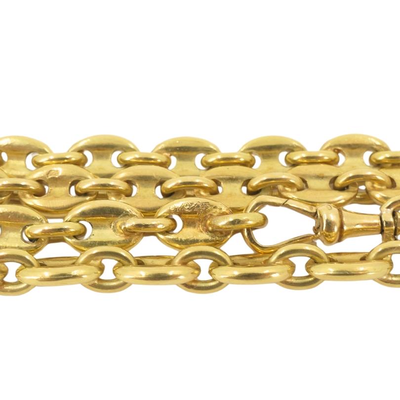 Collier Vintage Cartier Or 18k Mariner Link Chain en vente 2