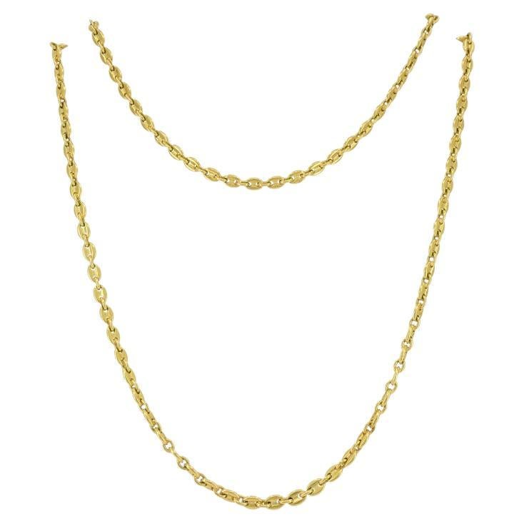 Cartier Vintage Necklace 18k Gold Mariner Link Chain