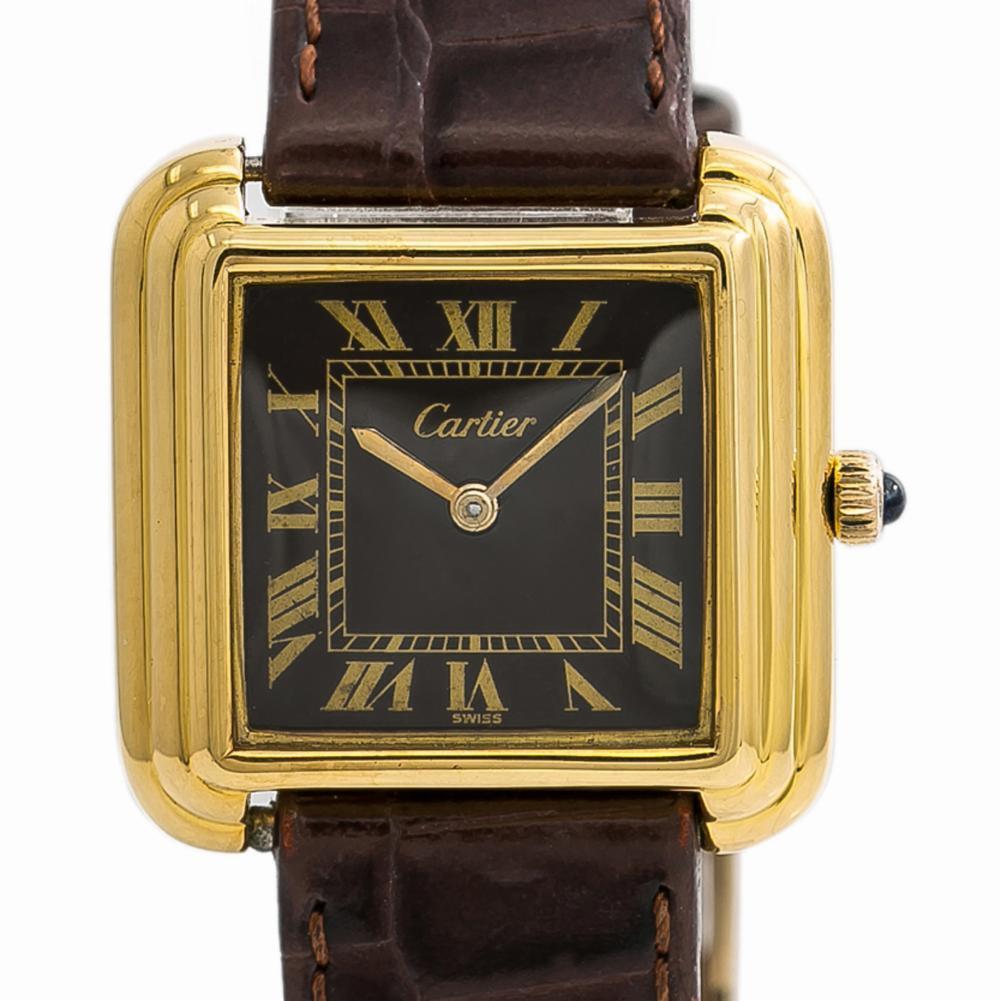 Women's Cartier Vintage No-Ref#, Brown Dial, Certified and Warranty
