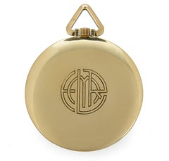 Cartier Vintage Open Face Pocket Watch Yellow Gold