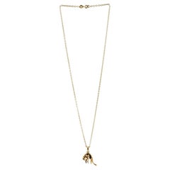 Cartier Vintage Panther Pendant Necklace 18k Yellow Gold