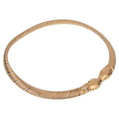 Cartier Vintage Panthere 18k Dreifarbige Gold Choker-Halskette