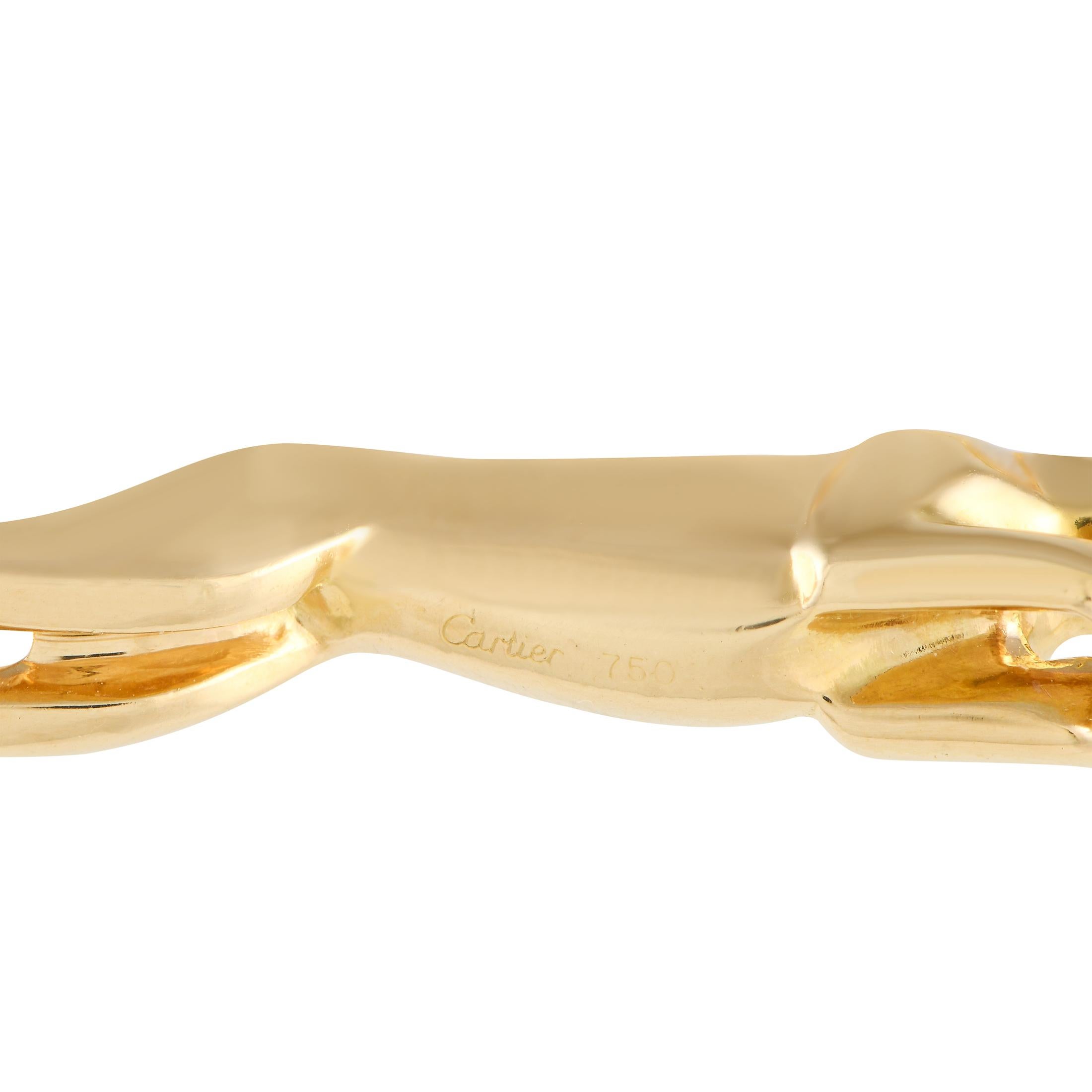 Cartier Vintage Panthere 18K Gelbgold Halskette CA03-101123, Vintage im Zustand „Neu“ in Southampton, PA