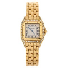 Cartier Vintage Panthere de Cartier Quartz Watch Yellow Gold with Diamond