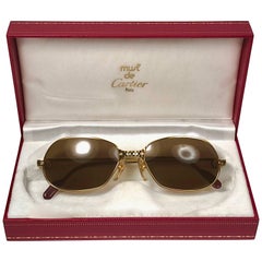 Cartier Vintage Panthere GM 56MM Gold Heavy Plated Sunglasses France