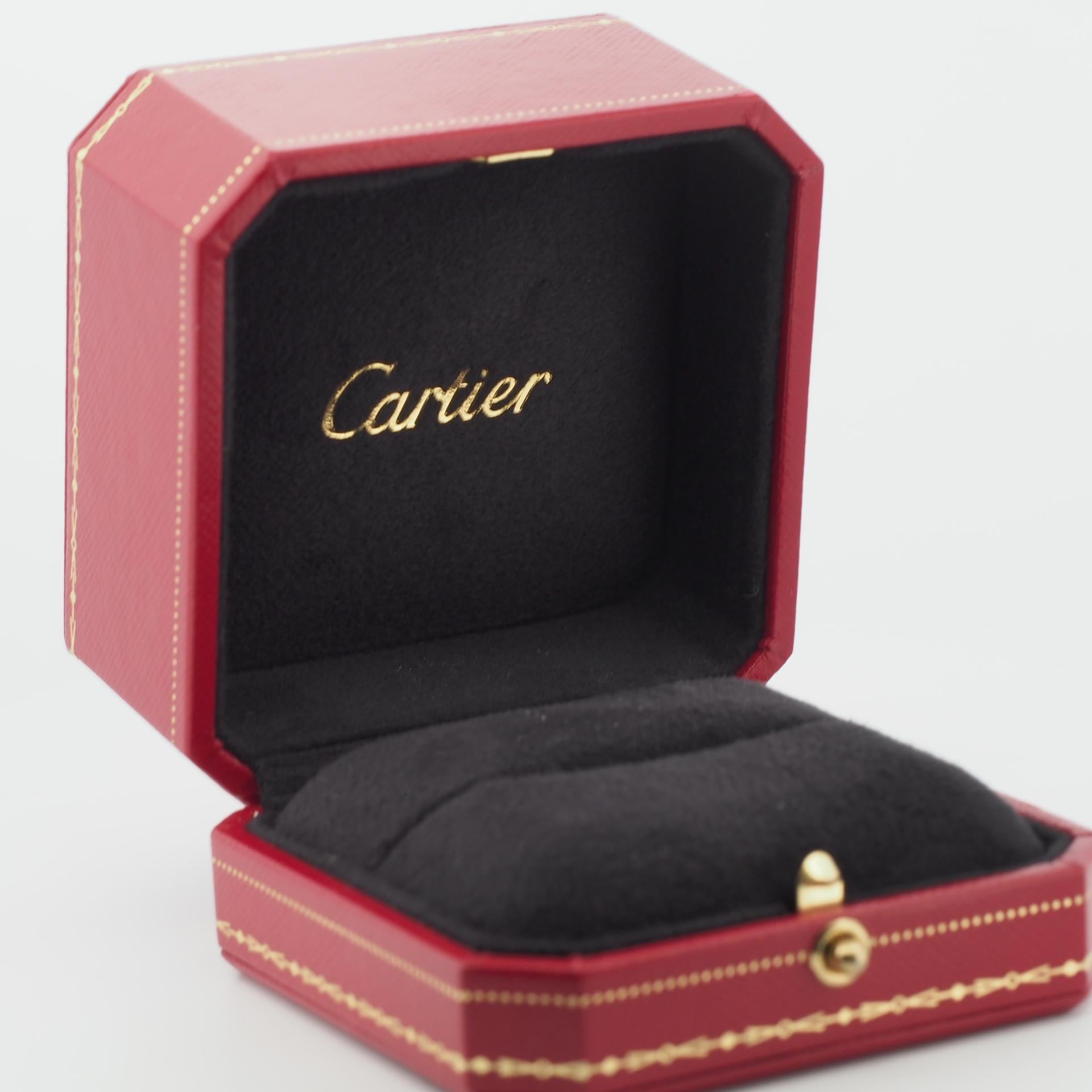 Cartier, bague cœur vintage en or jaune pavé de diamants 51 US 5.5 en vente 4