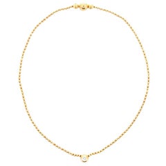 Cartier Vintage Perles de Diamants Necklace 18 Karat Yellow Gold