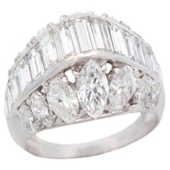 CARTIER Vintage Platin-Diamant- Pyramidenring