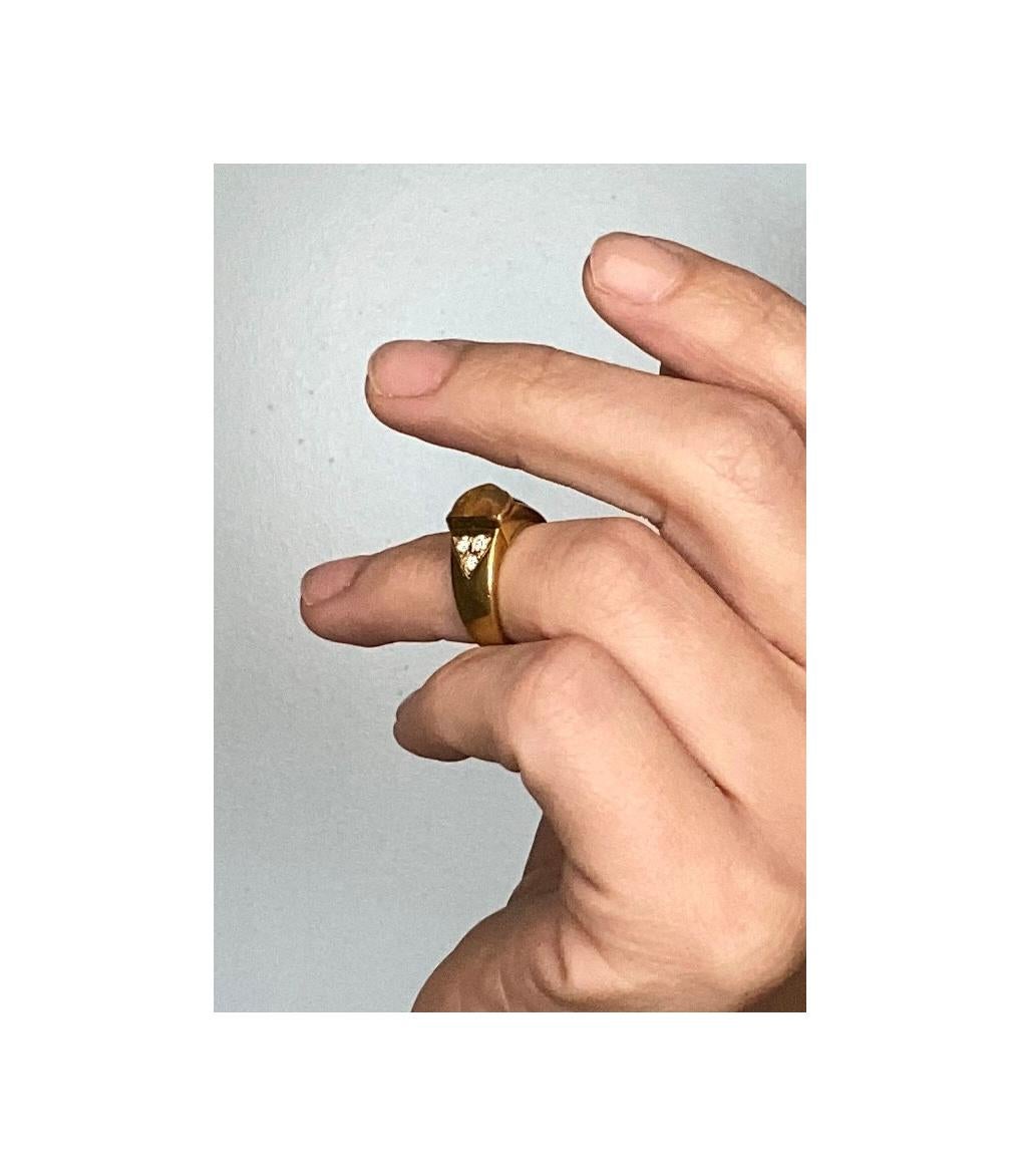Cartier Vintage Ring in 18Kt Gold with 1.78 Ctw in VS Diamonds and Citrine For Sale 6