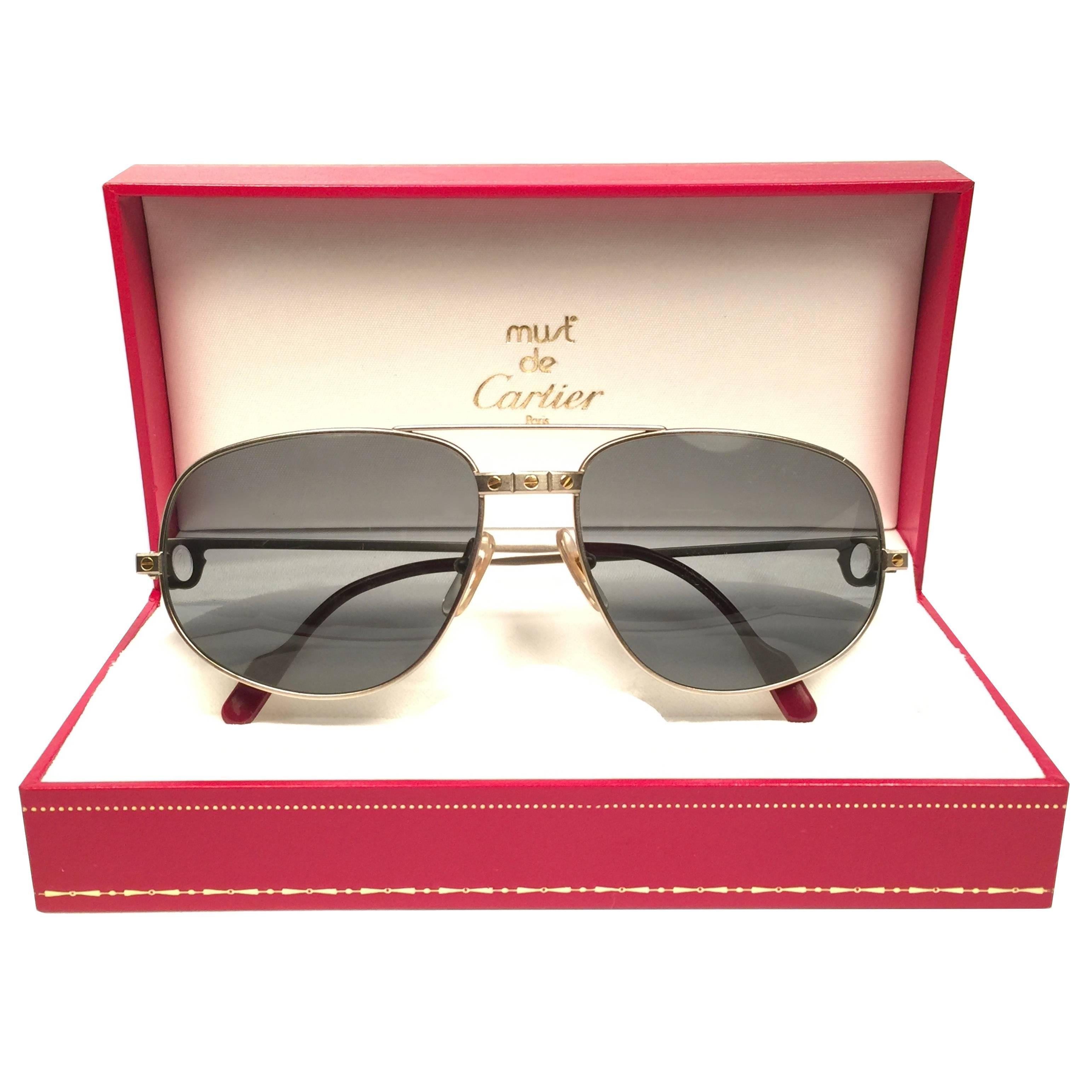 Gafas de sol Cartier Vintage Romance Santos 61mm Titanio Francia