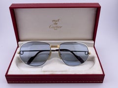 Cartier Vintage Romance Vendome 56mm Platinum France Sunglasses
