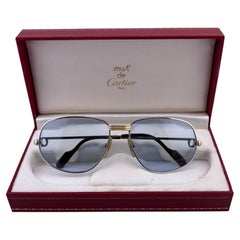 Cartier Vintage Romance Vendome 56mm Platinum France Sunglasses