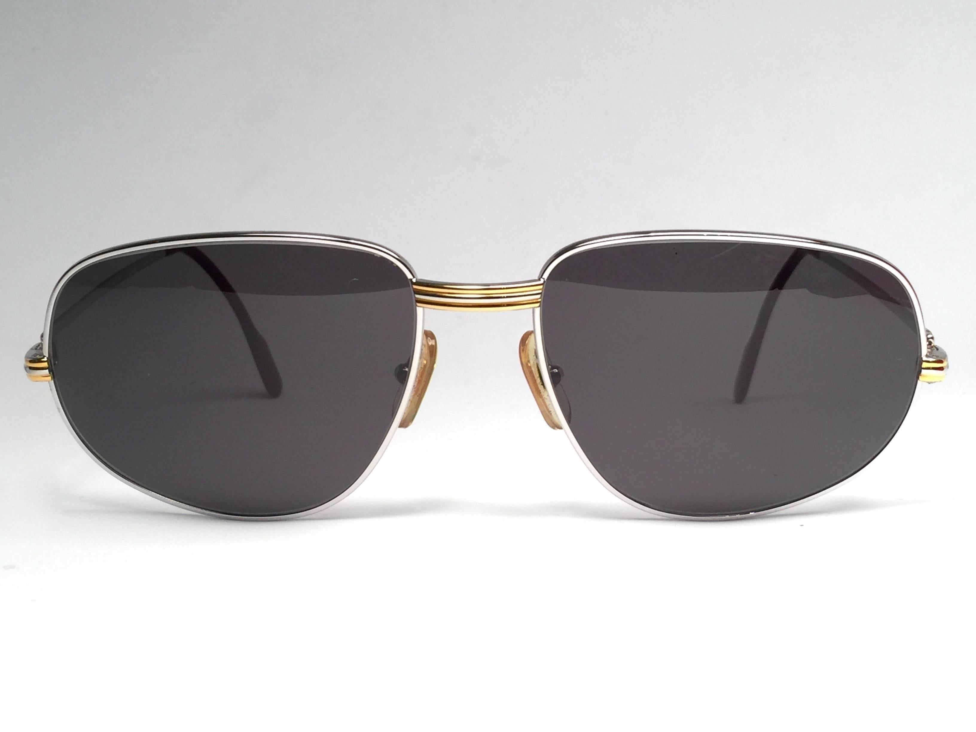 Gafas de sol Cartier Vintage Romance Vendome 58mm Platino Francia en Nuevo estado para la venta en Baleares, Baleares