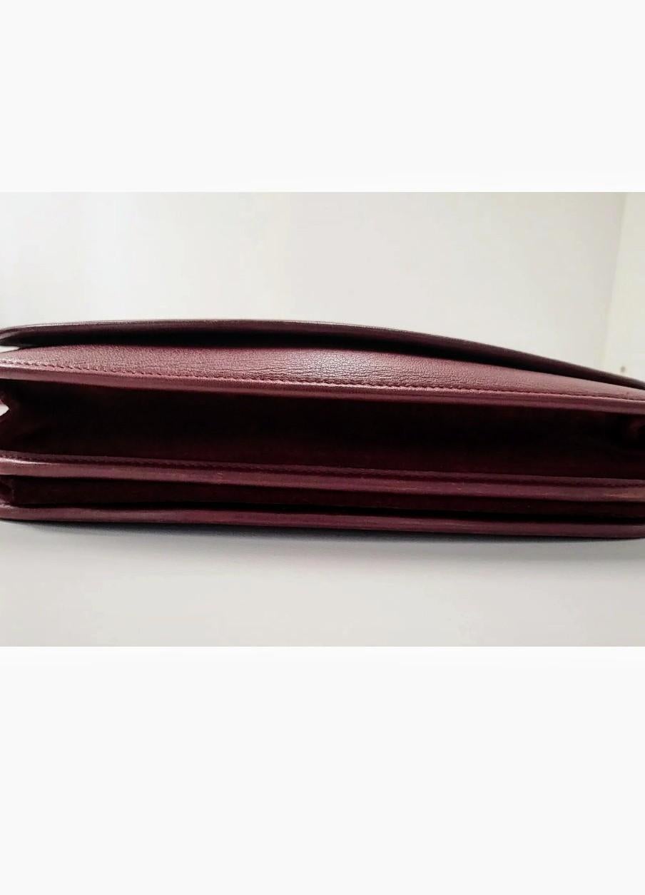 Cartier Vintage Ruby Red Messenger Flap Bag 2