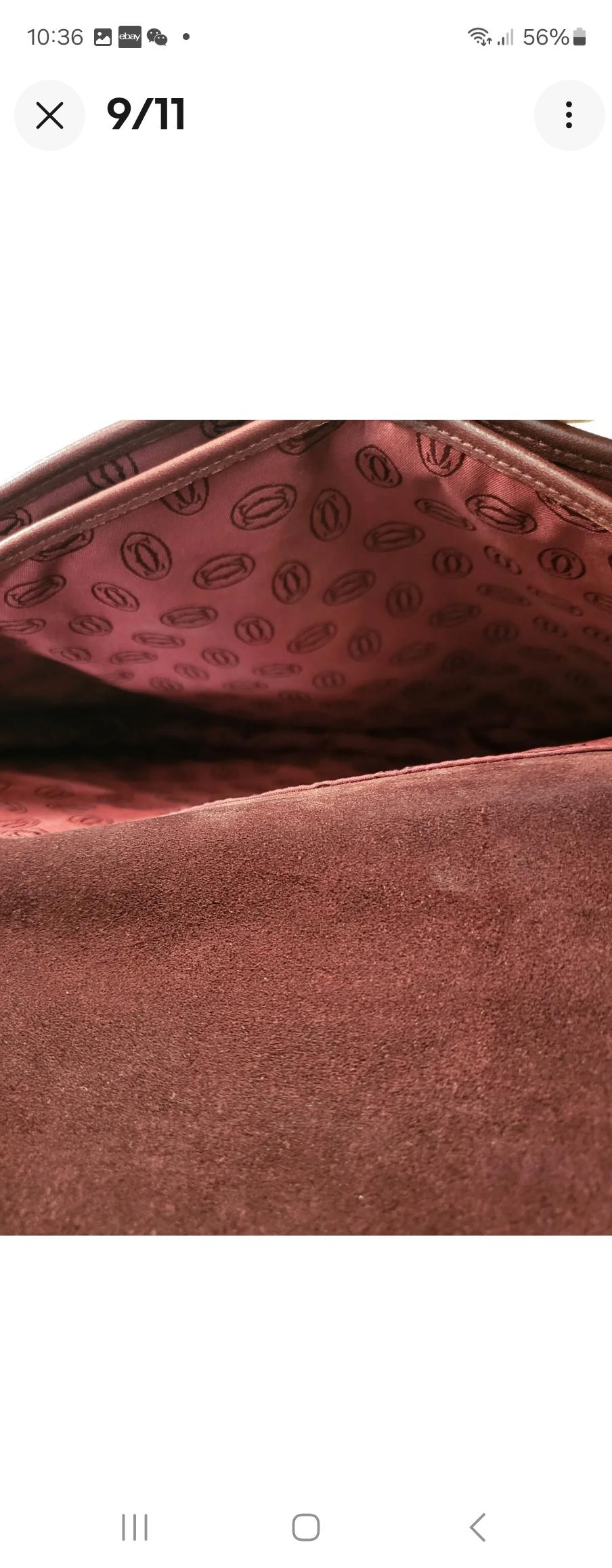 Cartier Vintage Ruby Red Messenger Flap Bag 4