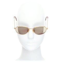 CARTIER Vintage S Saphir 55-18 vergoldete Rahmen-Sonnenbrille mit grünem Linsen, Vintage