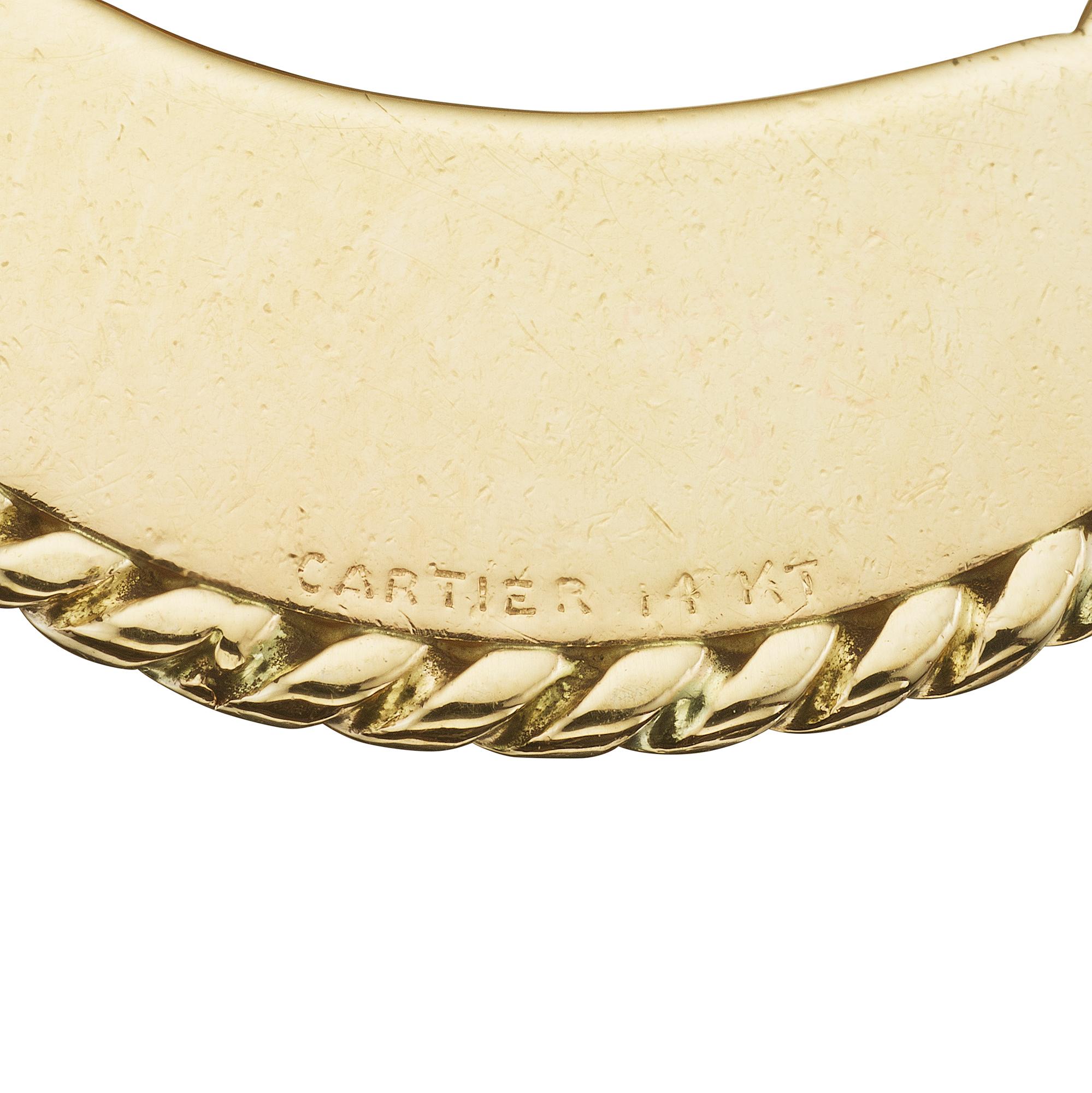 Modernist Cartier Vintage Sailboat Charm Diamond Gold Anchor Link Bracelet