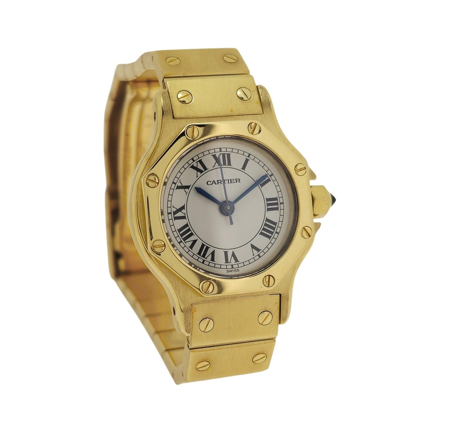 Cartier Vintage Santos 18K Gold Rundes Armband auf Armband, Vintage  1. Serie, um 1980 im Angebot 6