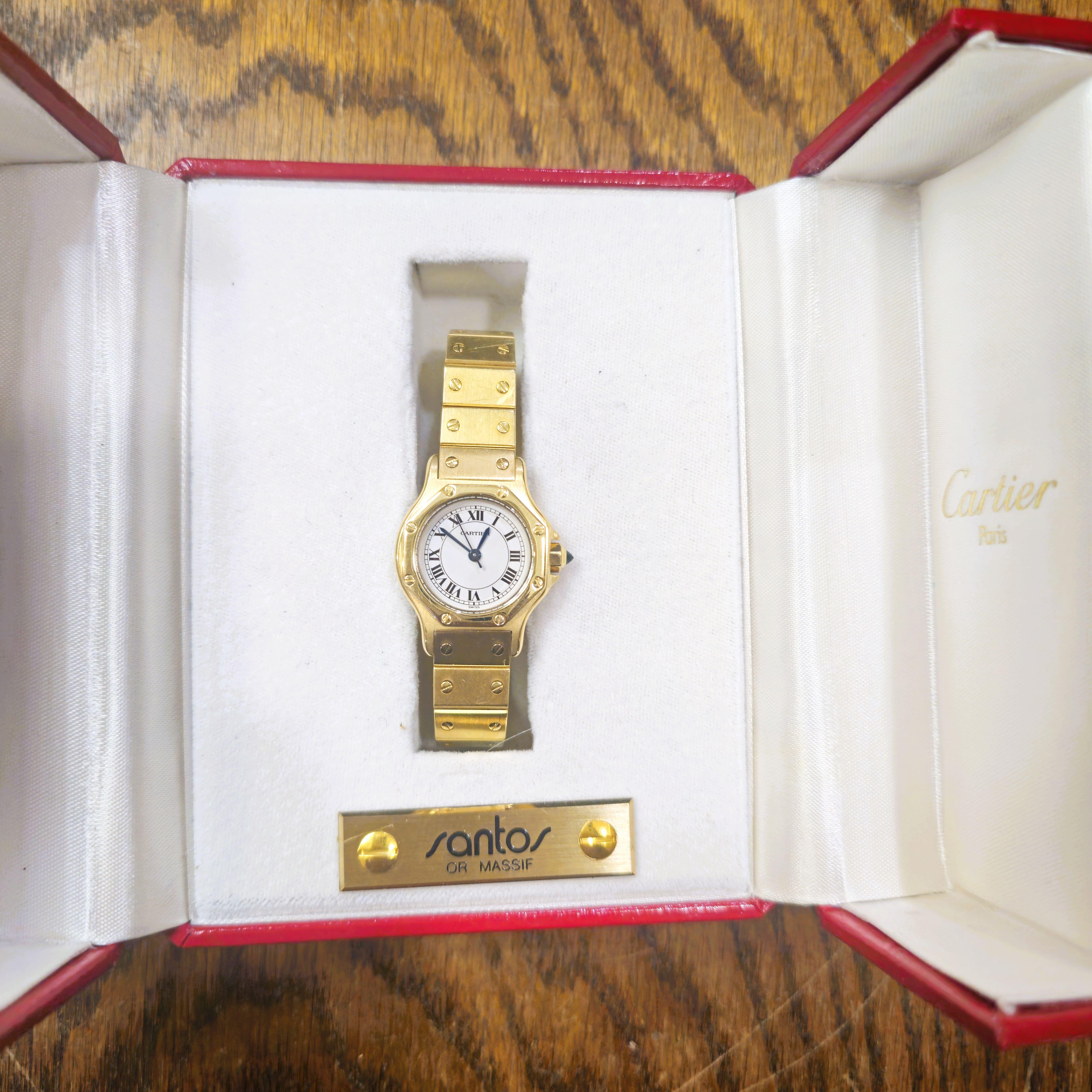 Cartier Vintage Santos 18K Gold Rundes Armband auf Armband, Vintage  1. Serie, um 1980 im Angebot 9