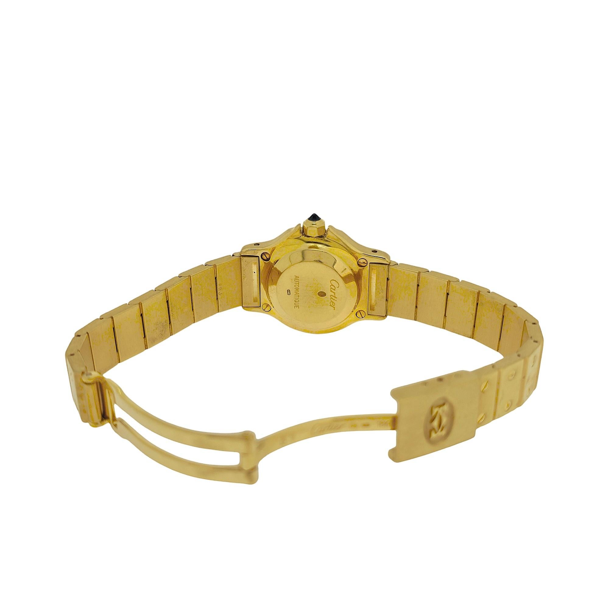 Cartier Vintage Santos 18K Gold Rundes Armband auf Armband, Vintage  1. Serie, um 1980 im Angebot 2