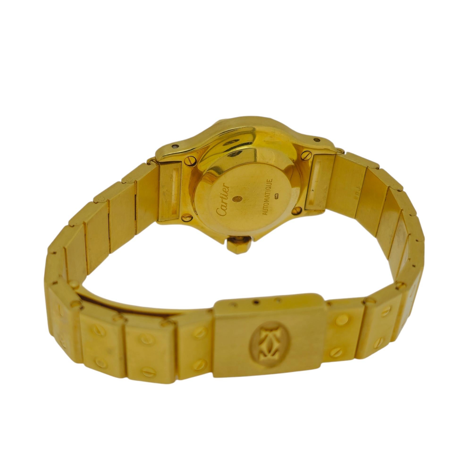 Cartier Vintage Santos 18K Gold Rundes Armband auf Armband, Vintage  1. Serie, um 1980 im Angebot 4