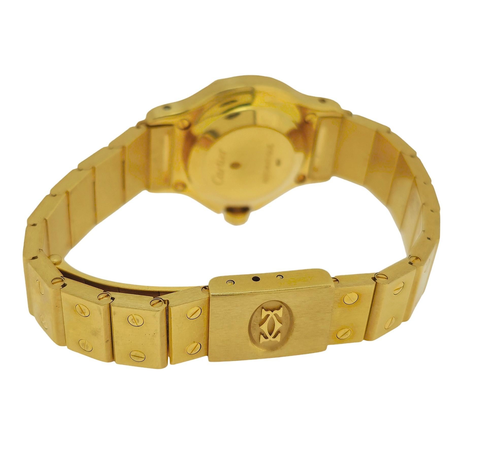 Cartier Vintage Santos 18K Gold Rundes Armband auf Armband, Vintage  1. Serie, um 1980 im Angebot 5