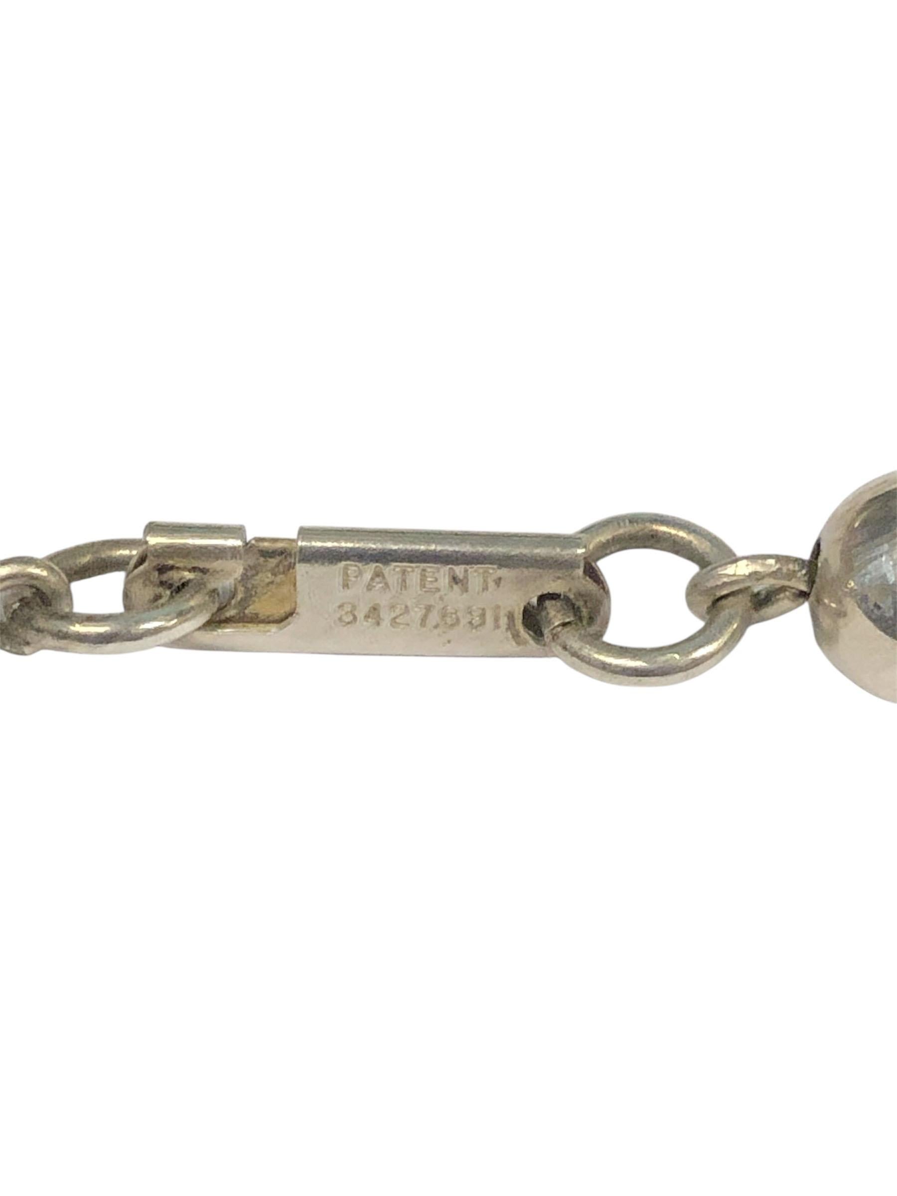 Cartier Vintage Silver Gold and Stone bead Triple strand Necklace For Sale 1