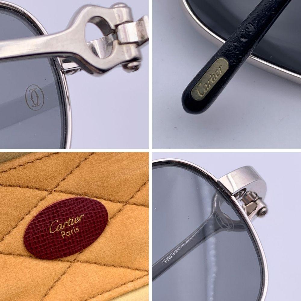 Cartier Vintage Silver Metal Dreamer Sunglasses 50/23 140mm 5